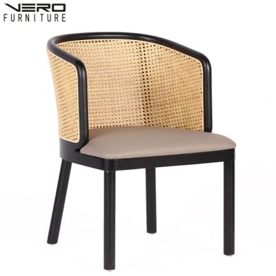 China Modern Furniture Ash Wood Rattan Modern High Quality Classic Design Restaurant Cafe Chairs for sale