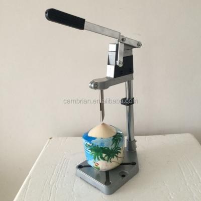 China Punch hole on attractive green coconut coconut straw hole cutting opening machine easy to get coconut drink and meat for sale