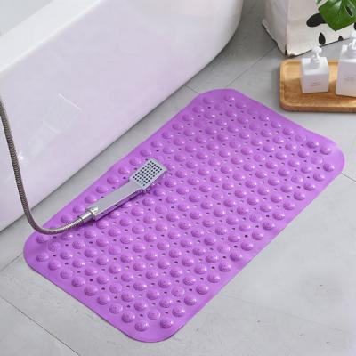 China Sustainable PVC Anti Slip Mat Non Slip Plastic Bath Mat With Suction Cup for sale