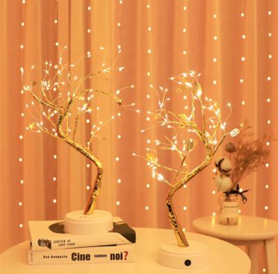 China Eco-friendly Materials Decoration Tabletop Christmas Tree Led Tree Light Copper Wire Tree Lights For Gift Wedding Festival Home Holiday for sale