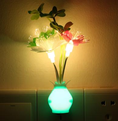 China Eco-Friendly Auto Dusk to Dawn Sensor Plug in LED Night Light Energy Saving Lamp Nightlight Flower Dreamy Lights for Girls Kids Adults for sale