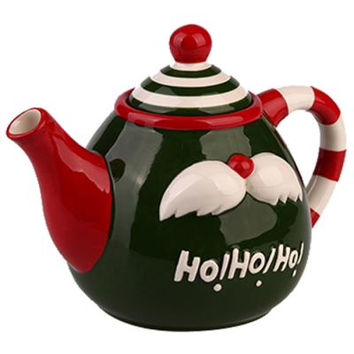 China Best Quality Sustainable Teapot Cheap Christmas Ceramic Teapot Christmas Decoration for sale