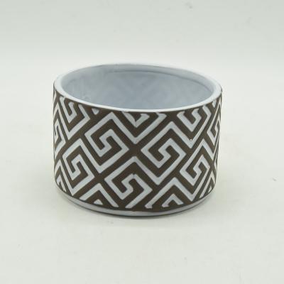 China Modern Design Custom Colored Porcelain Pots Mini Ceramic Flower Pot for sale