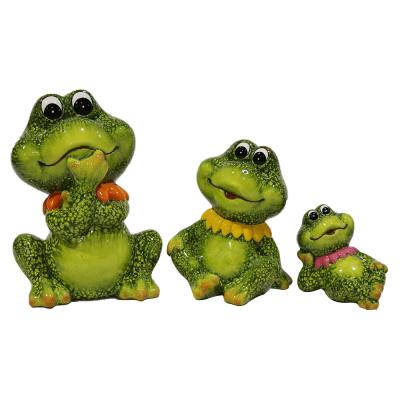 China Modern Wholesale Decoration Garden Frog Ceramic Animal Statues for sale