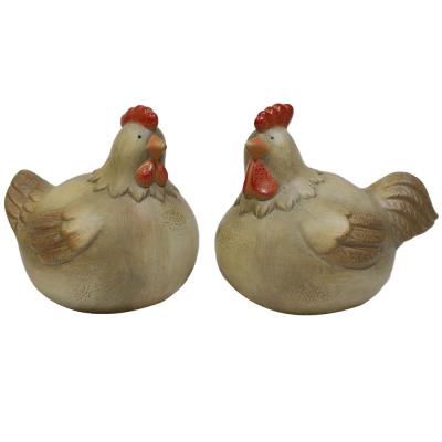 China Hot Sale China Garden Custom Chinese Ancient Decoration Artwork Ceramic Rooster Figurines for sale