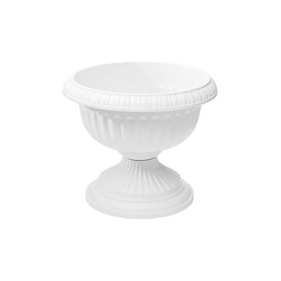 China Modern white custom size garden decor fiberglass urn planter outdoor flower pot for sale for sale