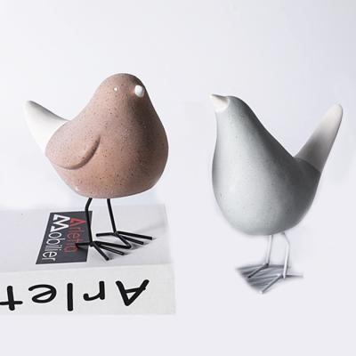 China Europe Small Ceramic Bird Figurine Ceramic Mini Craft Birds Home Decoration for sale