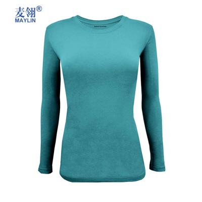 China Knit Fabric Hospital Medical Knitwear For Scrubs Medical Uniforms Scrubs O-Neck Long Sleeve Nurses For Women for sale