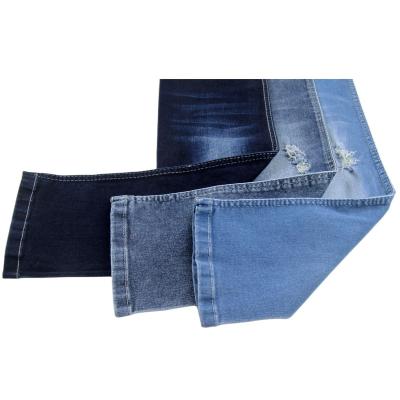 China Breathable Wholesale Heavy High Quality Dyed Polyester Stretch Denim Fabric For Jeans And Apparel for sale