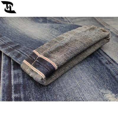 China Red Shrink-Resistant Japanese Type Denim Edge 100 Cotton Jeans Fabric YHT662802E for sale