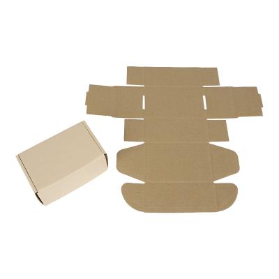 China Hot Recycled Materials 2022 Custom Logo Printed Die Cut Corrugated Flat Pack Fold Kraft Paper Packaging Mailing Box for sale