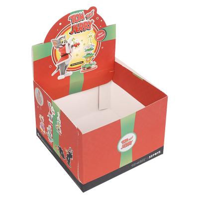 China Factory Supply OEM Disposable Design Recycled Foldable Rigid Red Paper Boxes Christmas Gift Packaging Box For Kids for sale