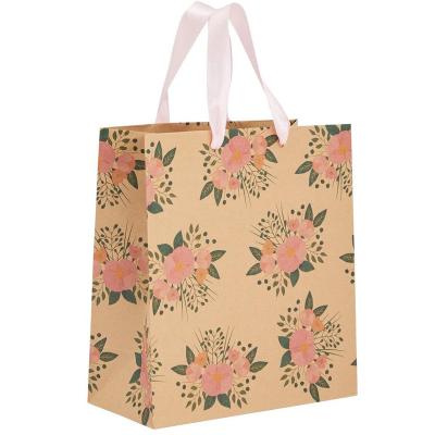 China Brown Kraft Factory Price Recyclable Direct Feature Cheap Custom Recyclable Handle Shopping Paper Bags for sale