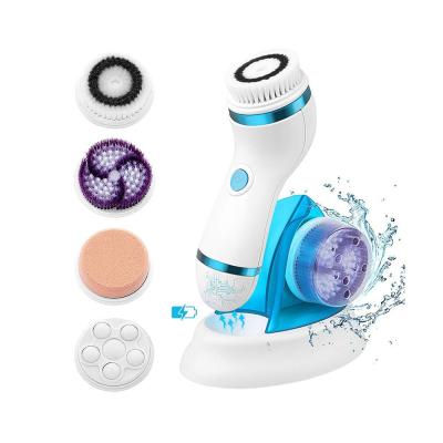 China Peel Revitalizer 2020 New Design 4-1 Multifunctional Sonic Facial Pore Rotation Facial Cleansing Brush for sale