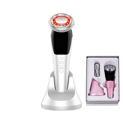 China Anti-Puffiness 5 in 1 Makeup Remover Led Portable Photon Therapy Face Massager RF EMS Multifunction Facial Skin Care Beauty Equipment for sale