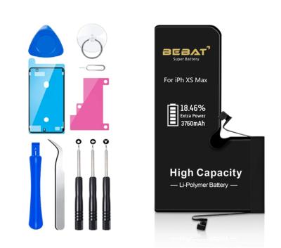 China High Capacity Cell Phone Rechargeable Cell Phone Battery For iphone X xr xs max for sale