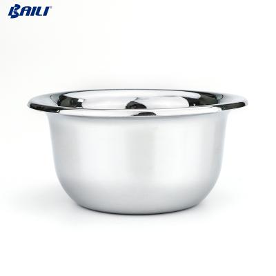 China Free Sample Factory Free Sample Double Layer Steel High Quality Barber Plastic Shaving Soap Bowl Soap Cup Bowl for sale