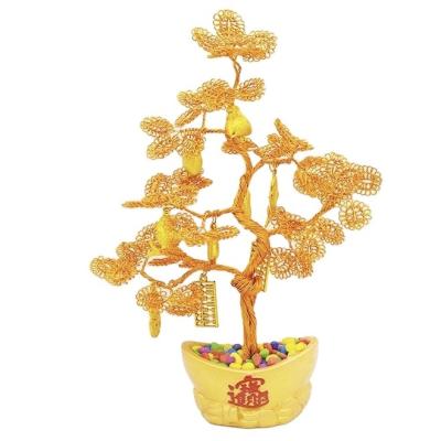 China China Decorative Crafts Cash Tree Landscape Handmade Tree Get Rich Tree Decorations Handmade Crafts for sale