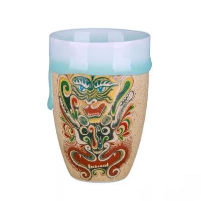 China Creative Chinese Zodiac Tomb Fire Guardian China Zodiac Flow Chandelier Mug for sale