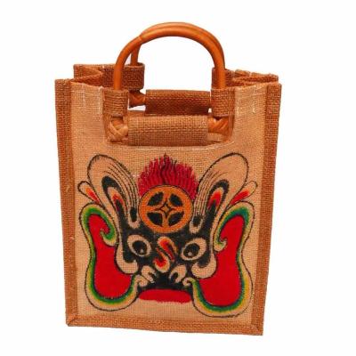 China China 1. Retro Art 12 Zodiac Can Be Customized Hemp Bamboo Thick Rattan Woven Handbag Waterproof Bag for sale