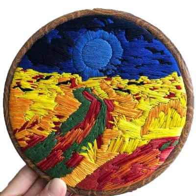 China Van Gogh series of new products diy embroidery three-dimensional handmade creative beginner production base m embroidery decoration cloth for sale