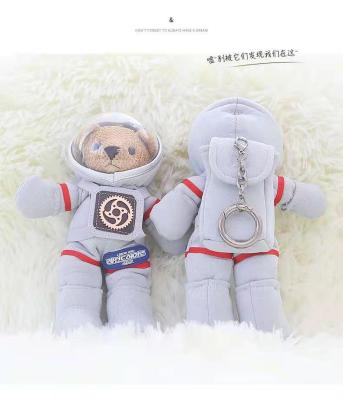 China Gift Cartoon Teddy Bear Plush Doll Space Astronaut Creative Keychain Accessories Gift for sale