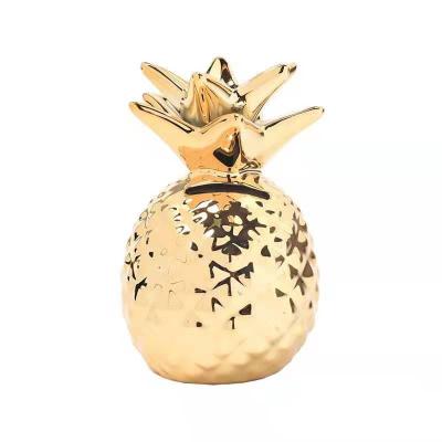 China Creative Cute White And Gold Coin Bank Pineapple Custom Gift Boxes for sale