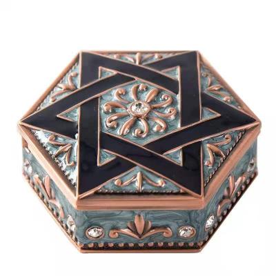 China China 2021 European style hexagram jewelry box hot-selling storage boxes for sale