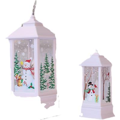 China Small Explosive Mall Window Bar Restaurant Small Oil Lamp Flame Simulation Decoration Portable Christmas Wind Lantern Decoration for sale