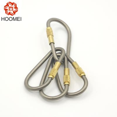 China Safety Titanium Buckle Mountaineering Kettle Buckle Titanium Alloy Instrument Buckle Hanging Key Chain Titanium Key Chain for sale