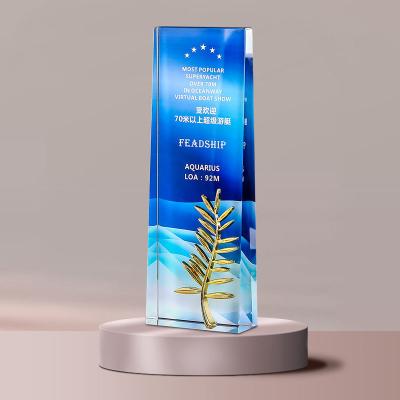 China Europe High Level Business Gift Fine Workmanship Personalized Custom Trophy Custom Crystal for sale