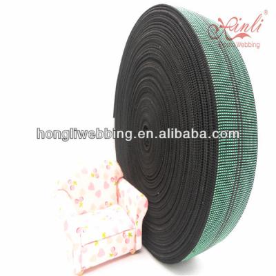 China 2017 Sustainable Green Elastic Sofa Webbing / Polypropylene 250#B Dye Webbing for sale