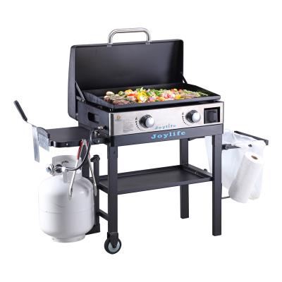 China Easily Assembled 27.4 Inch Multifunctional Gas Grill Cart Pan Portability Outdoor Gas Stove Non-Stick Griddle for sale