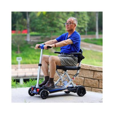 China Light and small and easy to carry professional promotion price manufacturing folding mobility 4 wheel scooters for the elderly for sale