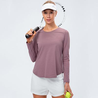 China RIMS New Women's Sports Long Sleeve Tennis Tops Loose Breathable Fitness Clothing Sport T-Shirt for sale