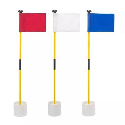 China Golf Flagsticks Golf Flagsticks Putting Green Flag Hole Cup Fiberglass 2-Section Portable Golf Pole Pin FlagPole for sale