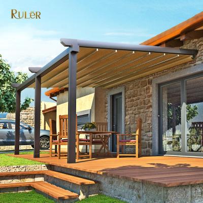 China Skylight Waterproof Intelligent Control Roof Folding Sunshade Pergola Pop Up Tent for sale