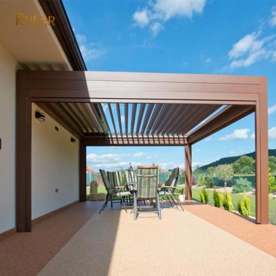 China Waterproof aluminum pergola gazebo arches awning gazebos pergolas madera automatic outdoor bioclimatic aluminum gazebo pergola for sale