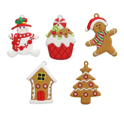 China Wholesale Custom PVC 2021 Christmas Table Plastic Tree Hanging Ornaments for sale