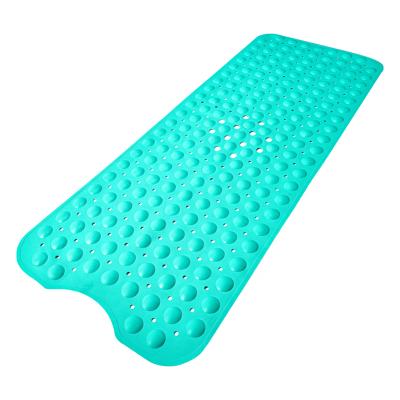 China Durable Anti Slip Bubble Tub Mat Long Strip Bathroom Shower Covers Non Slip Silicone Bath Mat for sale