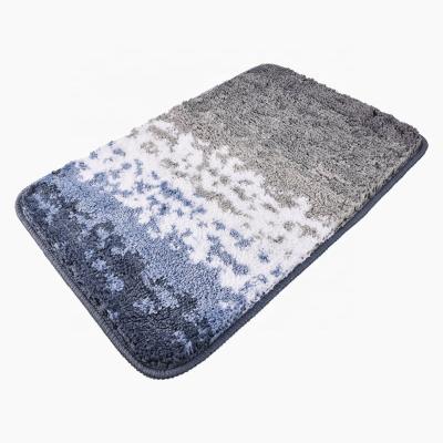 China Sustainable Shaggy Microfiber Water Absorbent Floor Mat Non Slip Shower Floor Cover Bath Mat for sale