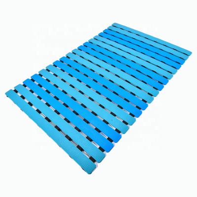 China Viable Gradient Color Hot Selling Shower Floor Mat Silicone Anti Scratch Bath Mat For Hotel for sale