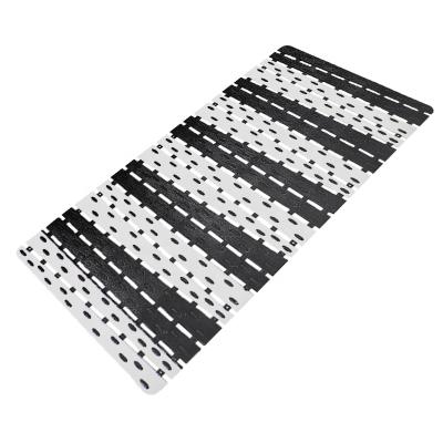 China Latest Viable Non Slip Strip Stripe Shower Mat Fast Drainage Bath Mat With Suction Cups for sale