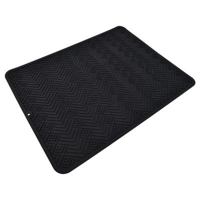 China Large Sustainable Heat Insulation Silicone Drying Pad Pot Rack Non Slip Dish Drying Mat for sale