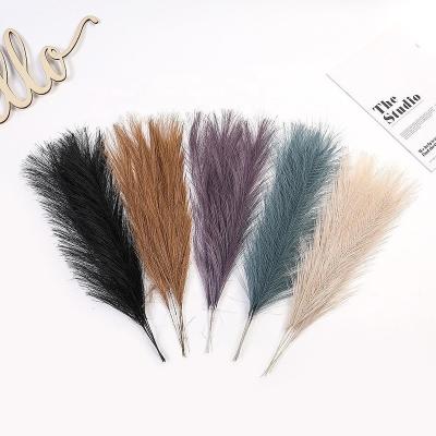 China Home Decoration 45cm Wholesale High Quality Artificial Pampas Grass Fake Flowers Wedding Party Event Decoration Small for sale