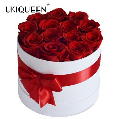 China UKIQUEEN Rose Everlasting Forever Luxury Preserved Natural Gorgeous Romantic Rose Flowers Roses In Gift Box for sale