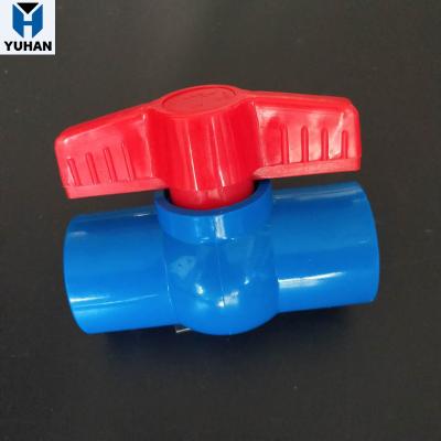 China pvc pipe fitting pvc fittings pvc ball valve 20mm to 63mmfor tubing equal for sale