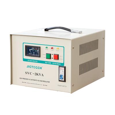 China SVC Single Phase Voltage Stabilizer 220V Electrical Automatic Voltage Stabilizer 2000W Stabilizers for sale