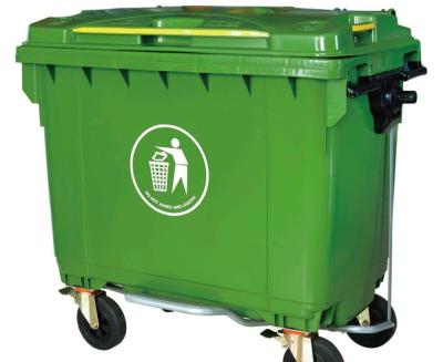 China Sustainable 660 Liter High Quality Material Types Of Waste Bin Bin Covers for sale