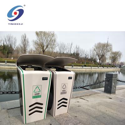 China Customized Viable Form Height Outdoor Litter Bin 80L Waste Bin for sale